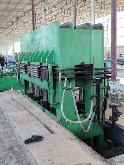 Block board press installed at plant