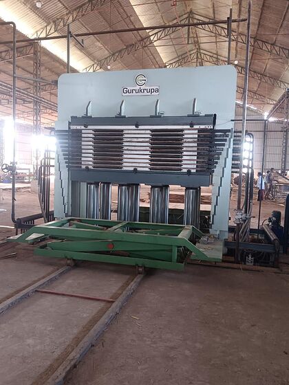 Flush door press installation