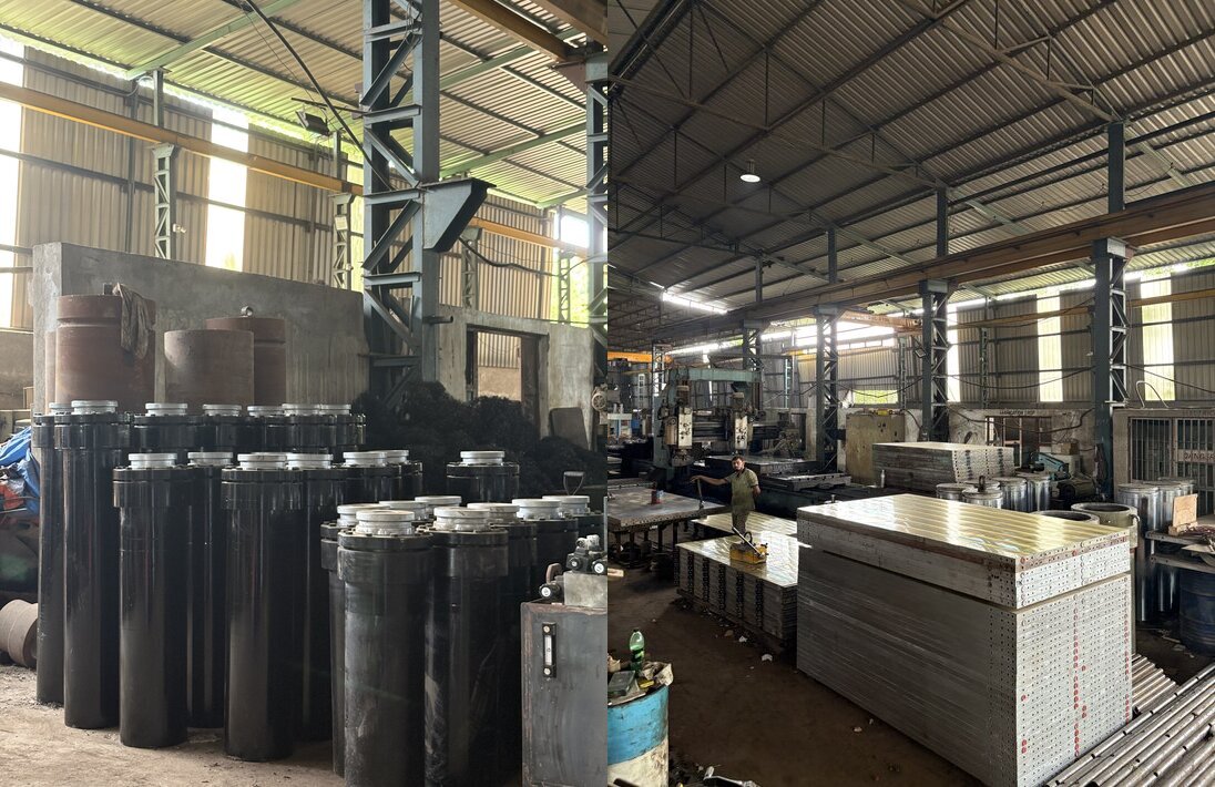 Hydraulic press spare parts — cylinders and hot platens