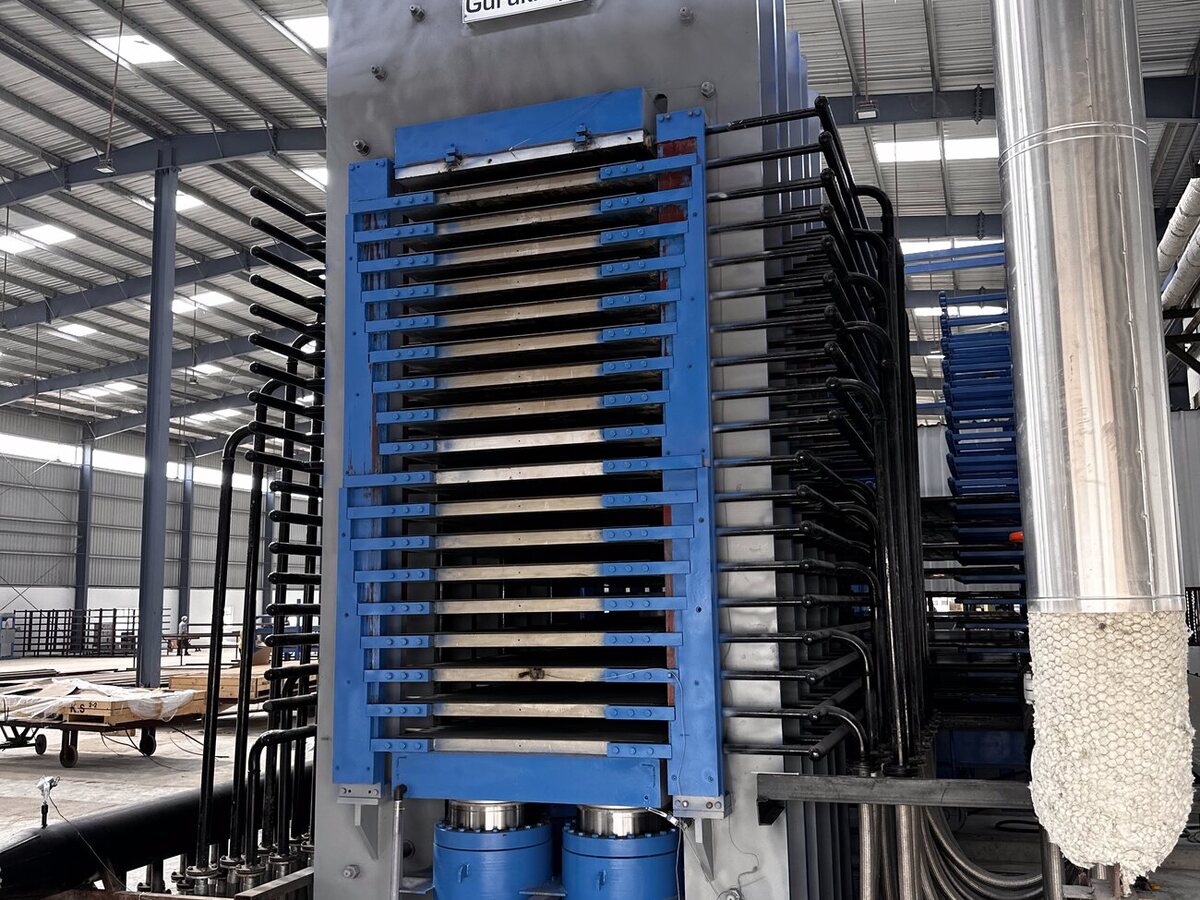 Gurukrupa High Pressure Laminate HPL press installed at customer plant